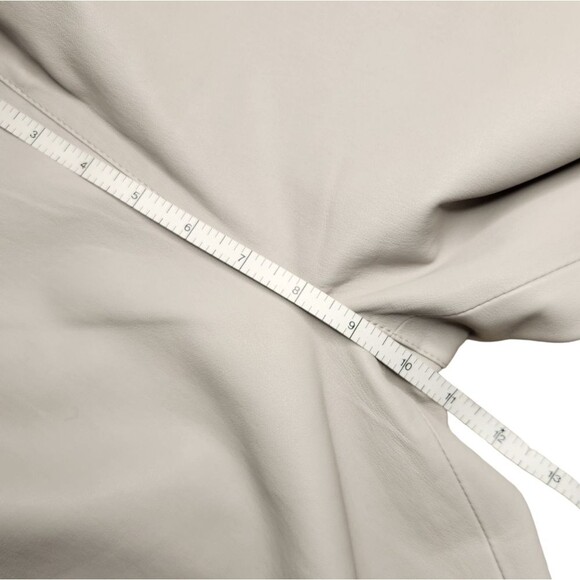 Barbara Lohmann Lamb Leather Pants Gray Side Zipper Women's Italian Size 40/US10 - Picture 10 of 11